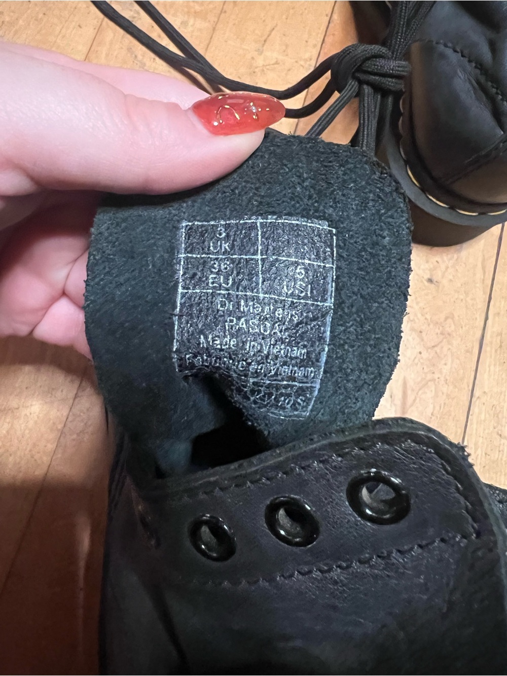 Dr. Martens Black Lace-Up Boots with Yellow Stitching - Picture 4 of 6